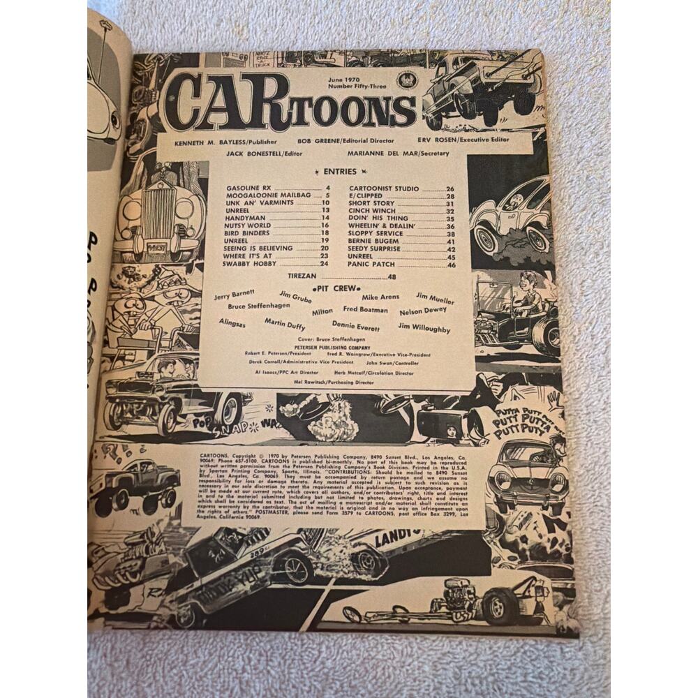 CARtoons Magazine #53 June 1970 Petersen Racing Hot Rods Humor Comic Vintage - Picture 3 of 9